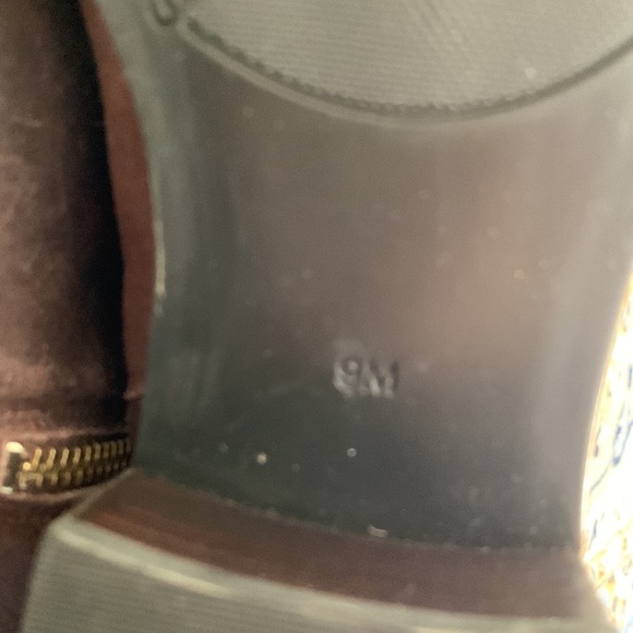 Brand new MK Michael Kors brown weathered leather/suede boots. Gold detailing - Picture 10 of 14